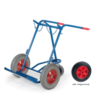 Stahlflaschenkarre mit Stützrad