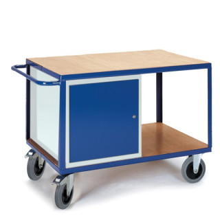 Großer Werkstattwagen mit Stahlschrank