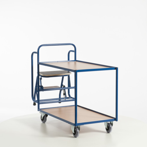 Tischwagen mit 2 Trittstufen (2 Etagen)