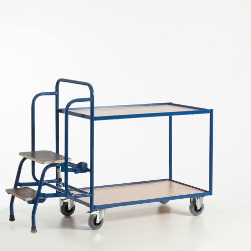 Tischwagen mit 2 Trittstufen (2 Etagen)