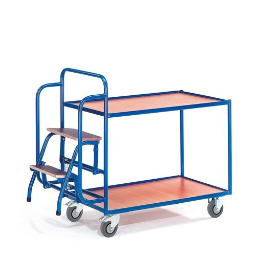 Tischwagen mit 2 Trittstufen (2 Etagen)