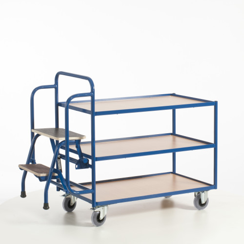 Tischwagen mit 2 Trittstufen (3 Etagen)