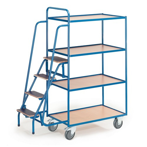 Tischwagen mit 4 Trittstufen (4 Etagen)