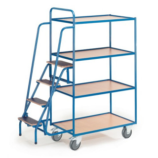 Tischwagen mit 4 Trittstufen (4 Etagen)