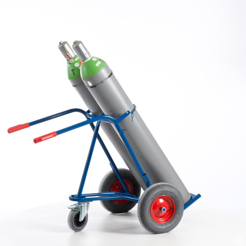 Stahlflaschenkarre mit Stützrad