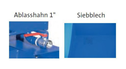 Späne-Kippmulde niedrige Bauhöhe