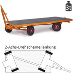 Schwerlast-Industrieanhänger mit 2-Achs-Drehschemel-Lenkung (3t)