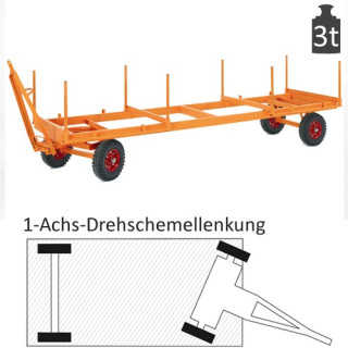 Langmaterialanhänger mit 1-Achs-Drehschemel-Lenkung (3t)